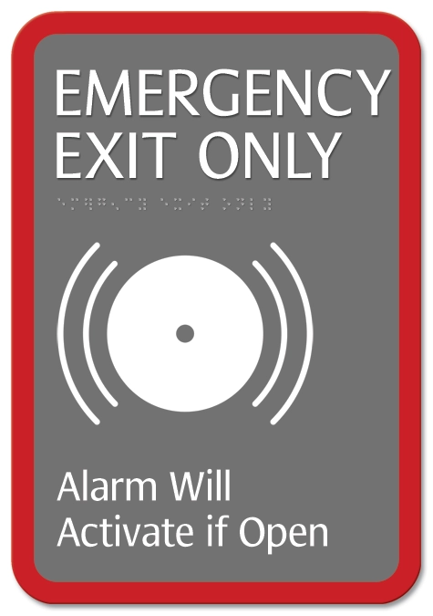 Emergency Exit Sign w/Symbol