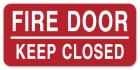 Fire Door - Keep Closed Label - 4 Pack