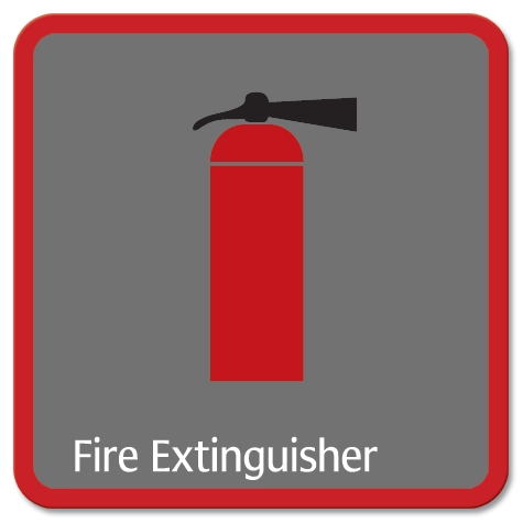 Fire Extinguisher Sign w/Symbol