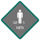 Men Sign w/Male, ISA & Baby-Changing Symbols