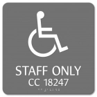 Staff Only Sign - Accessible