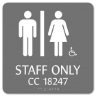 Staff Only Sign - Unisex & Accessible