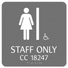 Staff Only Sign - Women & Accessible