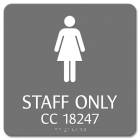 Staff Only Sign - Women