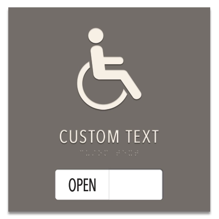 1-Line Custom Regulatory Sign w/Sliding Panel