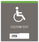 1-Line Custom Regulatory Sign w/Sliding Panel