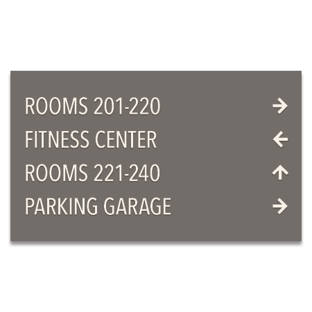 4-Line Directional Sign