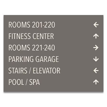 6-Line Directional Sign