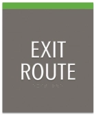 "Exit Route" Egress Sign - CA Compliant