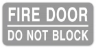 Fire Door - Do Not Block Label - 4 Pack