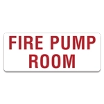 Fire Pump Room Label