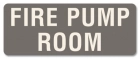 Fire Pump Room Label
