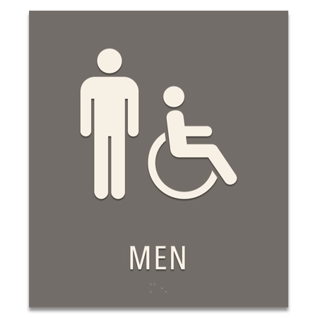 Men Sign w/Male & ISA Symbols