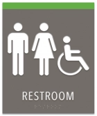 Restroom Sign w/Unisex Symbols