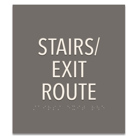 "Stairs/Exit Route" Egress Sign - CA Compliant