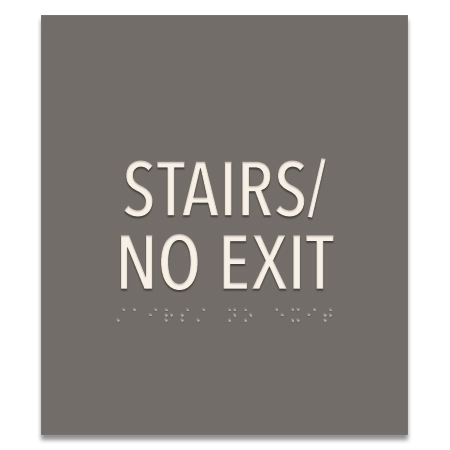 "Stairs/No Exit" Egress Sign - CA Compliant