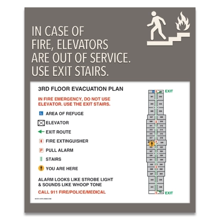 Standard Elevator Evacuation Plans - California Compliant