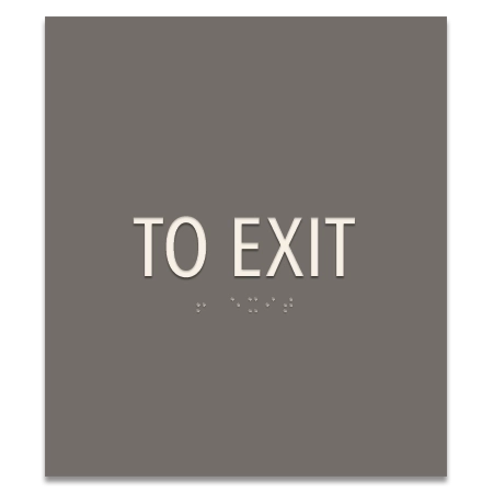 "To Exit" Egress Sign - CA Compliant