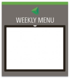 "Weekly Menu" Menu Board