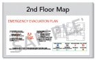 Evacuation Map Holder w/Text