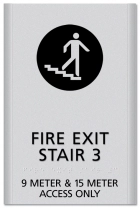 Fire Exit/Stair Sign w/ Meter Access