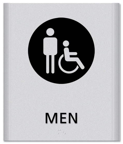 Men Sign w/Male and ISA Symbols