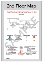 Vertical Evacuation Map Holder w/Text